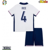 England Declan Rice #4 Replica Home Minikit Euro 2024 Short Sleeve (+ pants)